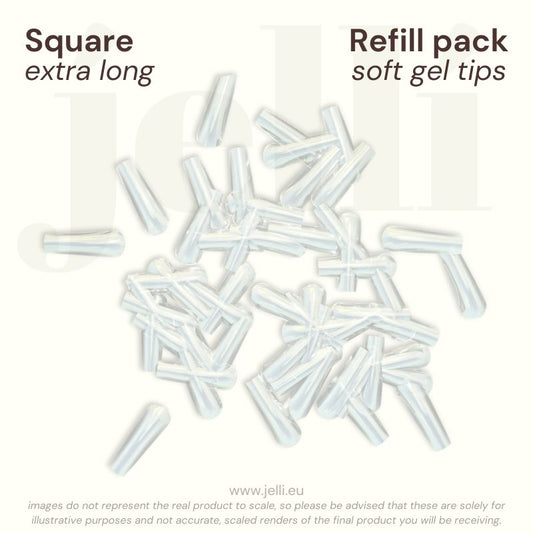 jellí - refill pack square XL soft gel tips