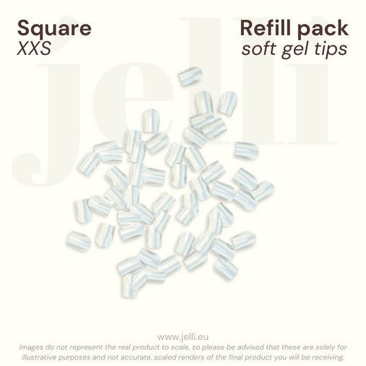 jellí - refill pack square XXS soft gel tips