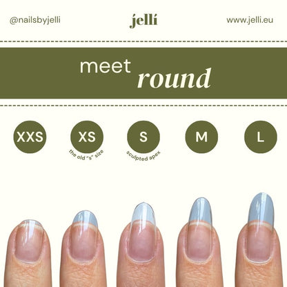 jellí - rotund mediu soft gel tips