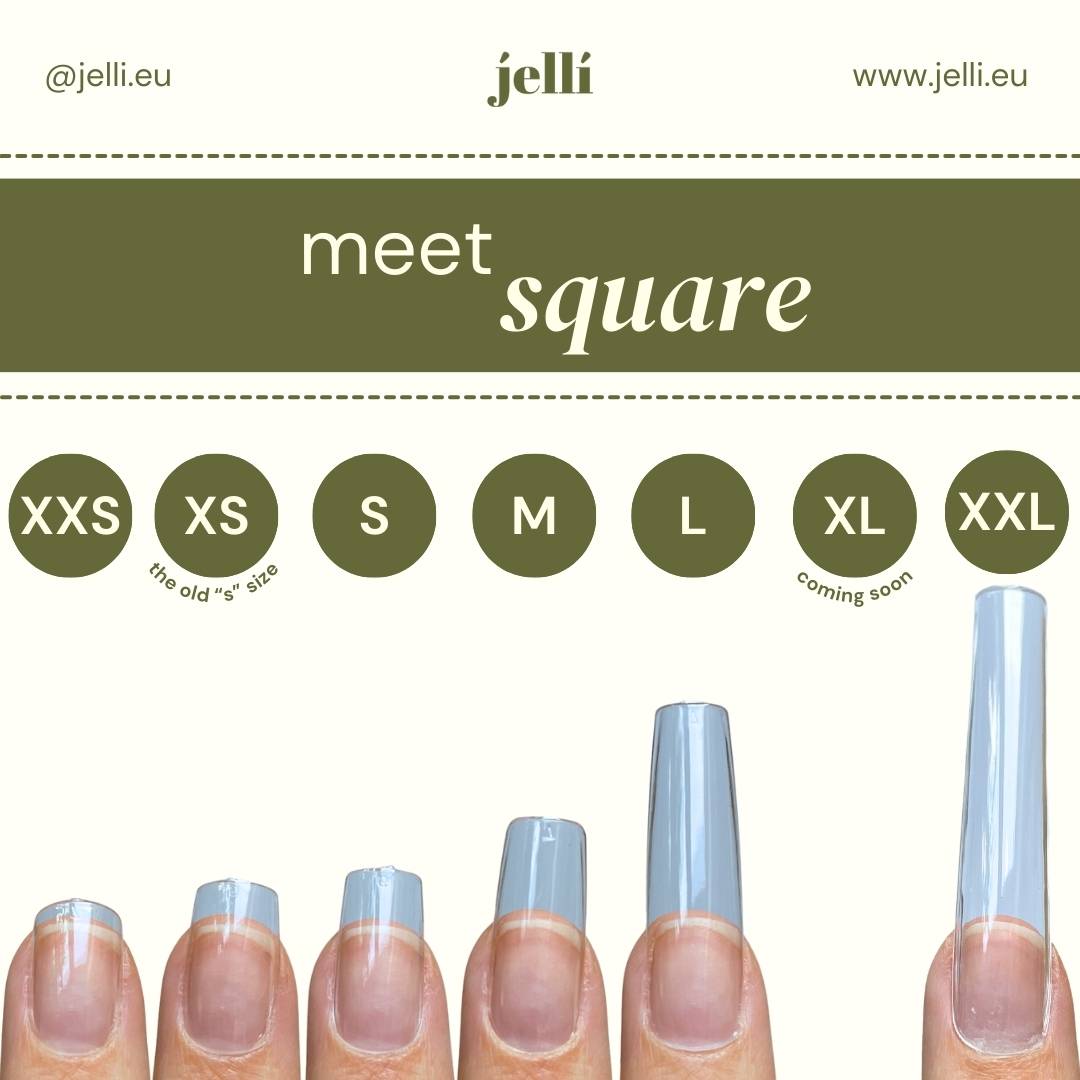 [PRECOMANDA] jellí - pătrat extra lung soft gel tips