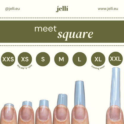 [PREORDER] jellí - xxl square soft gel tips