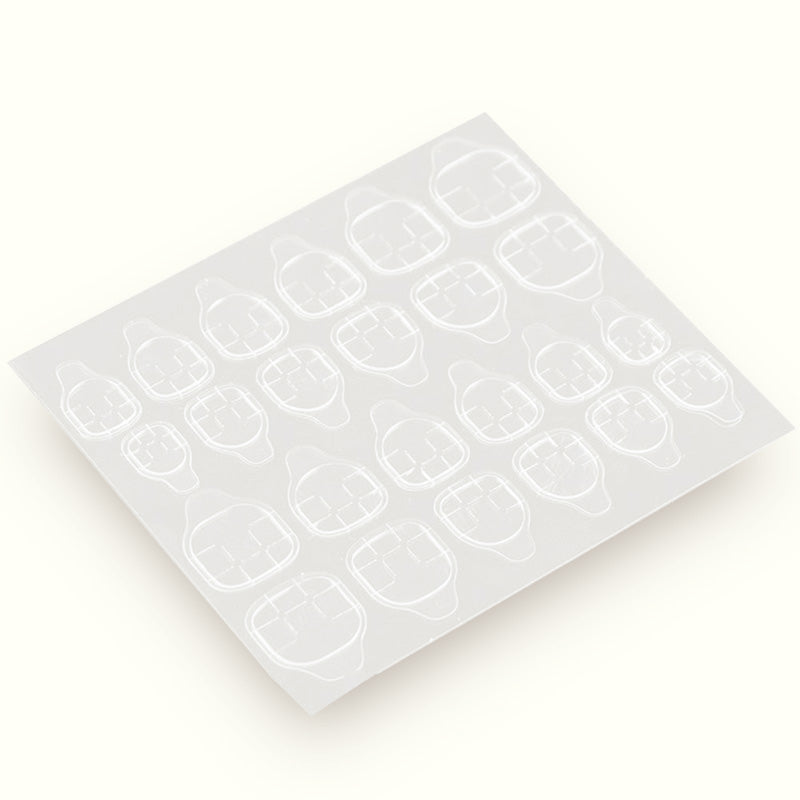 double sided sticky tabs for press-on nails, 10 sheets x 24 tabs